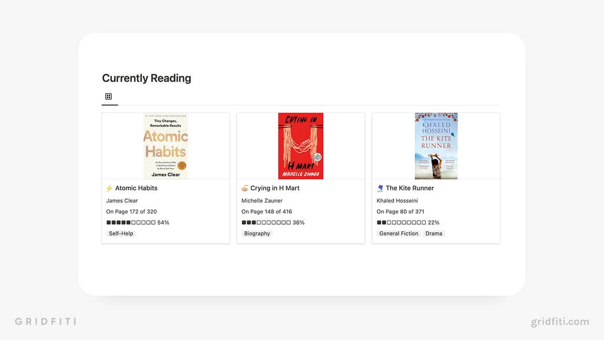 Notion Reading List Progress Bar