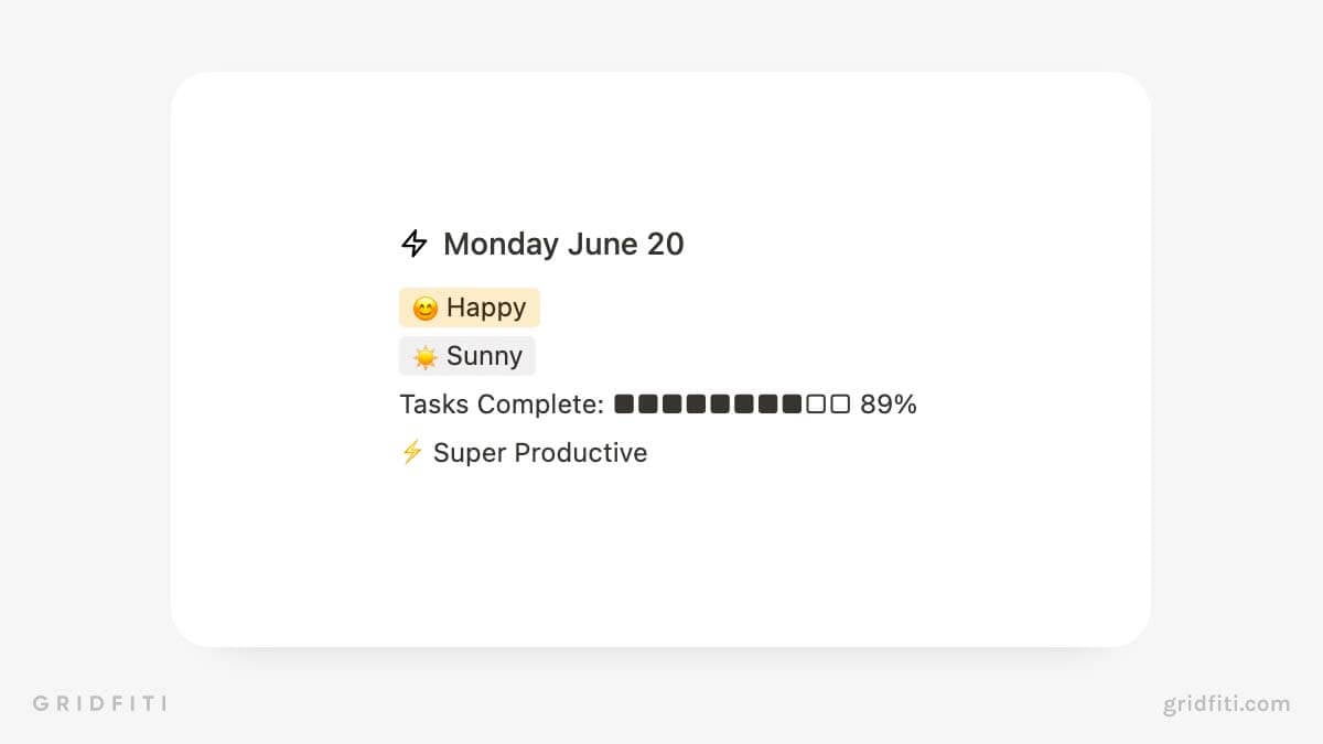 Notion Tasks and Projects Progress Bar