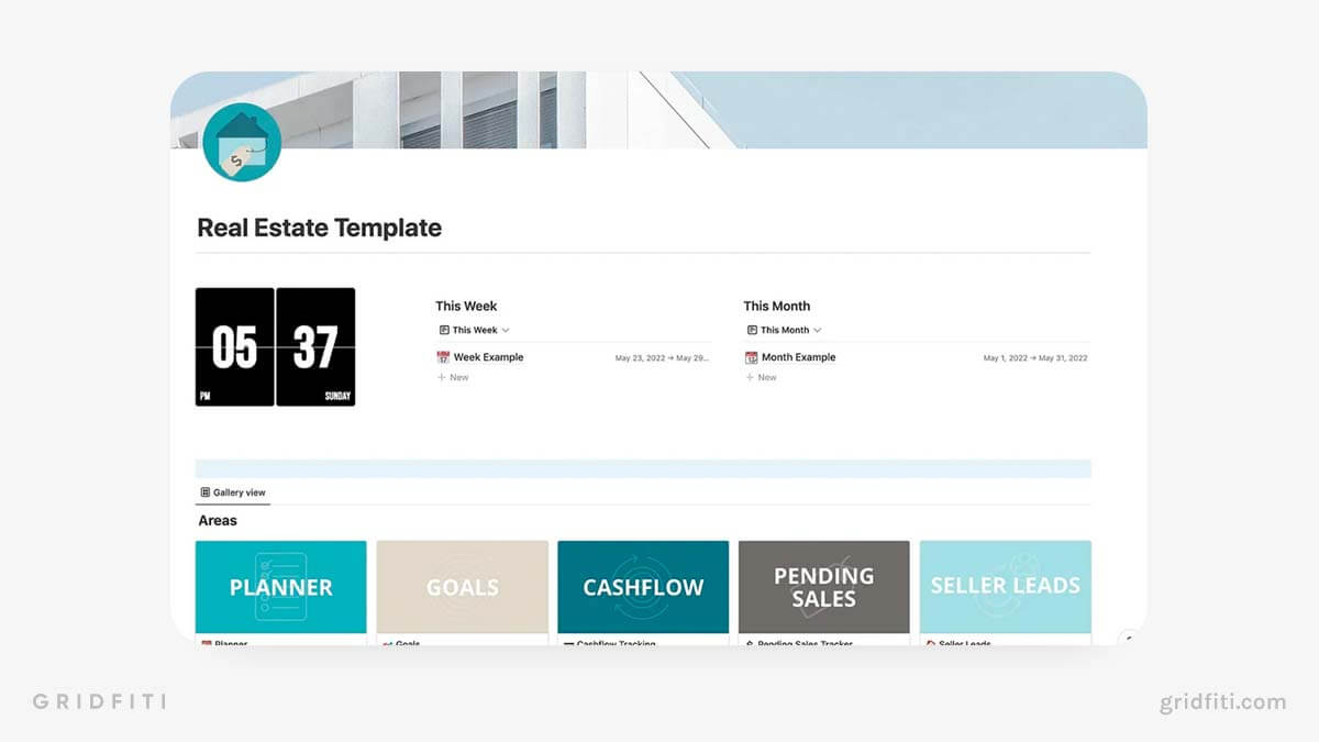 Notion Real Estate Planner Template