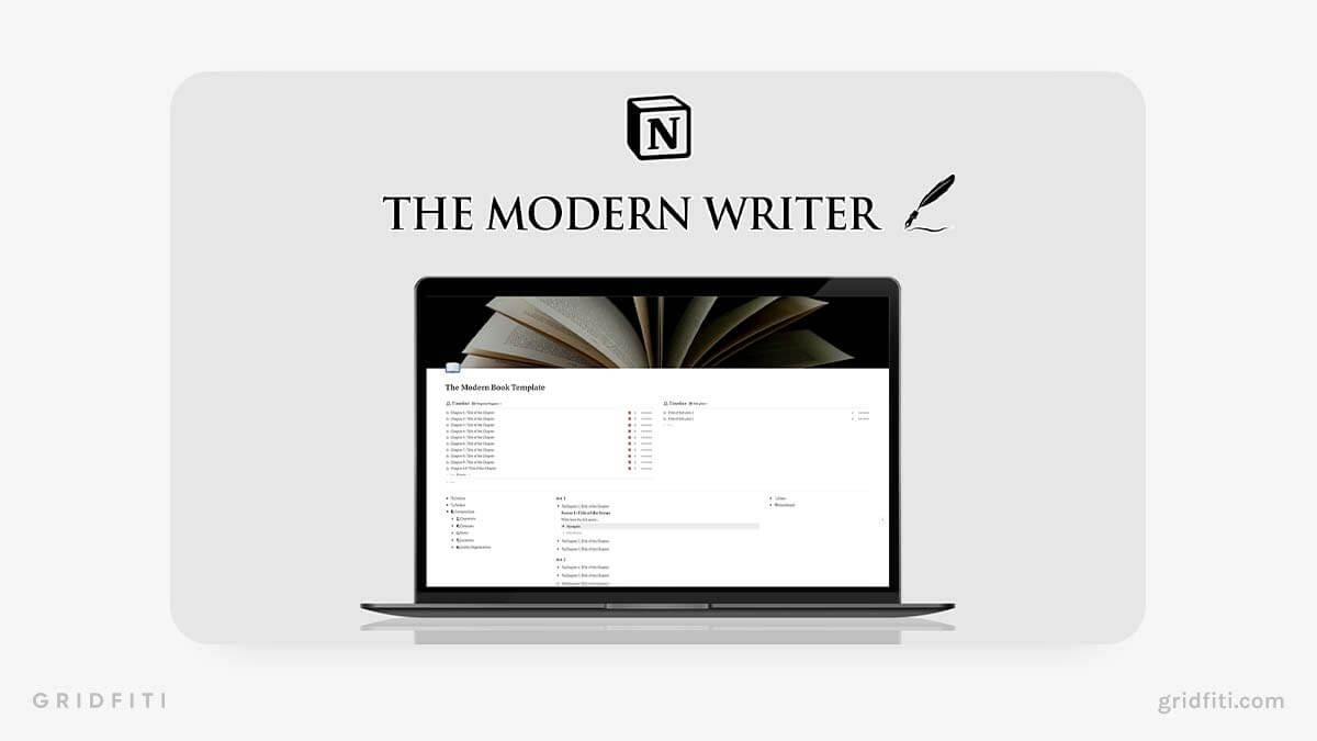 The Modern Writer Notion Template
