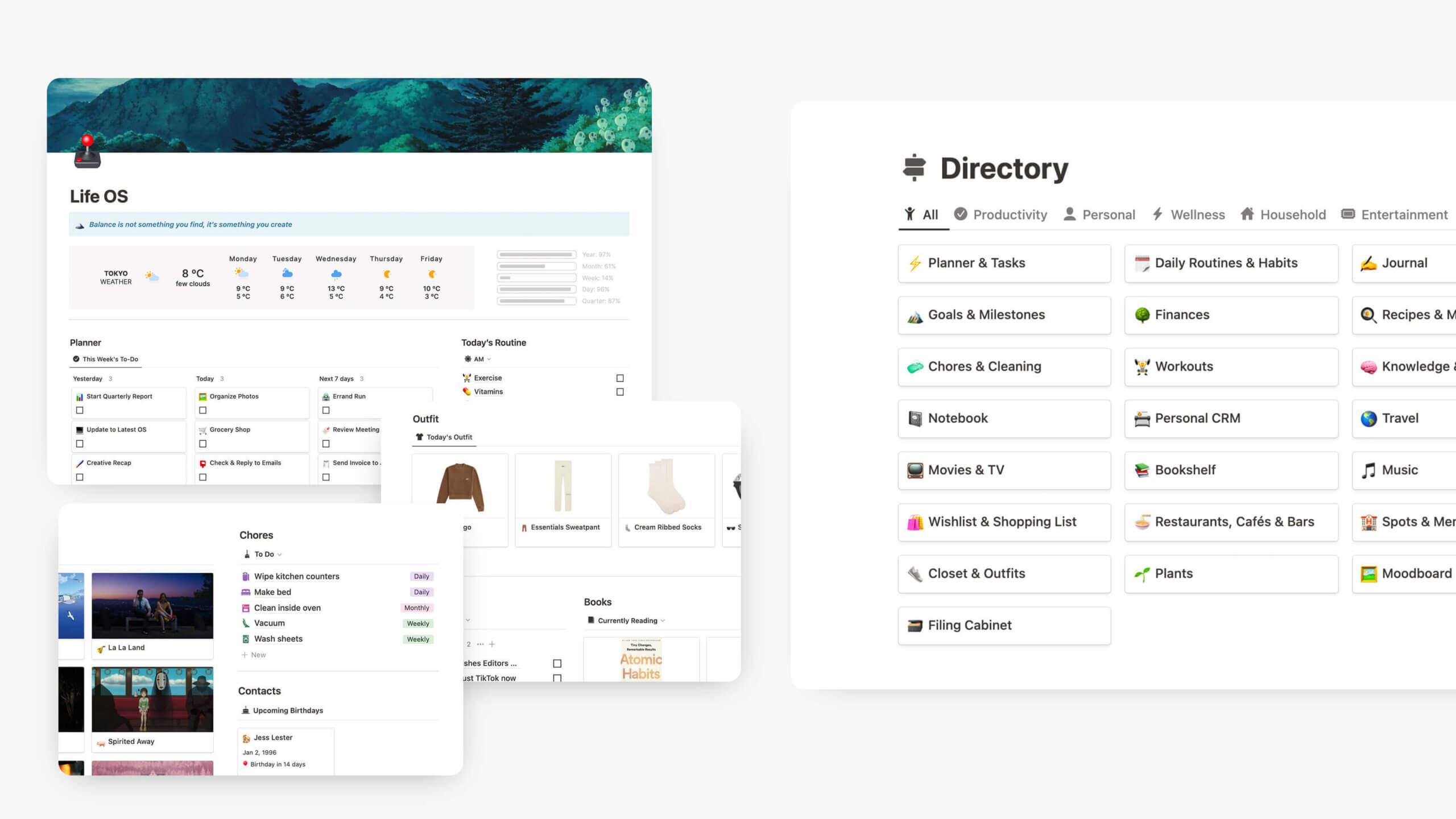 7+ Notion Life OS (Operating System) Templates & Life Dashboards