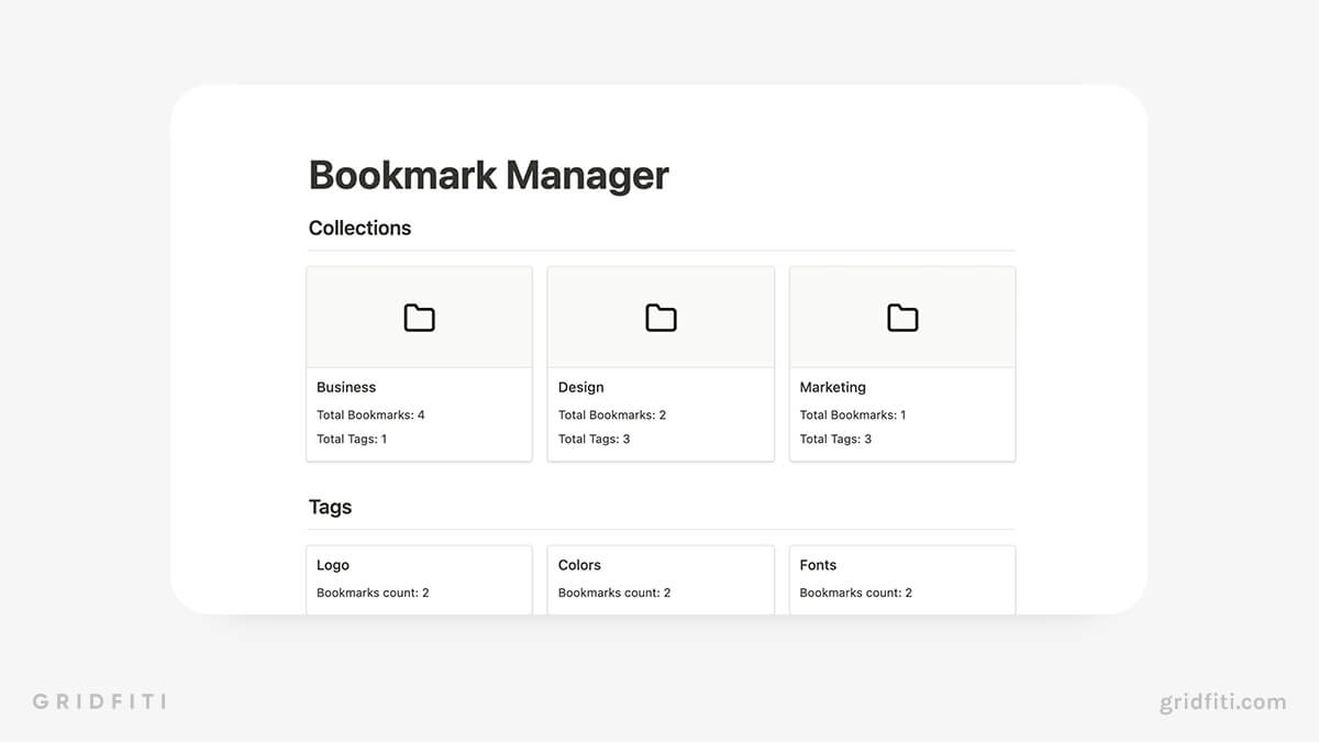 Notion Bookmarks Manager System