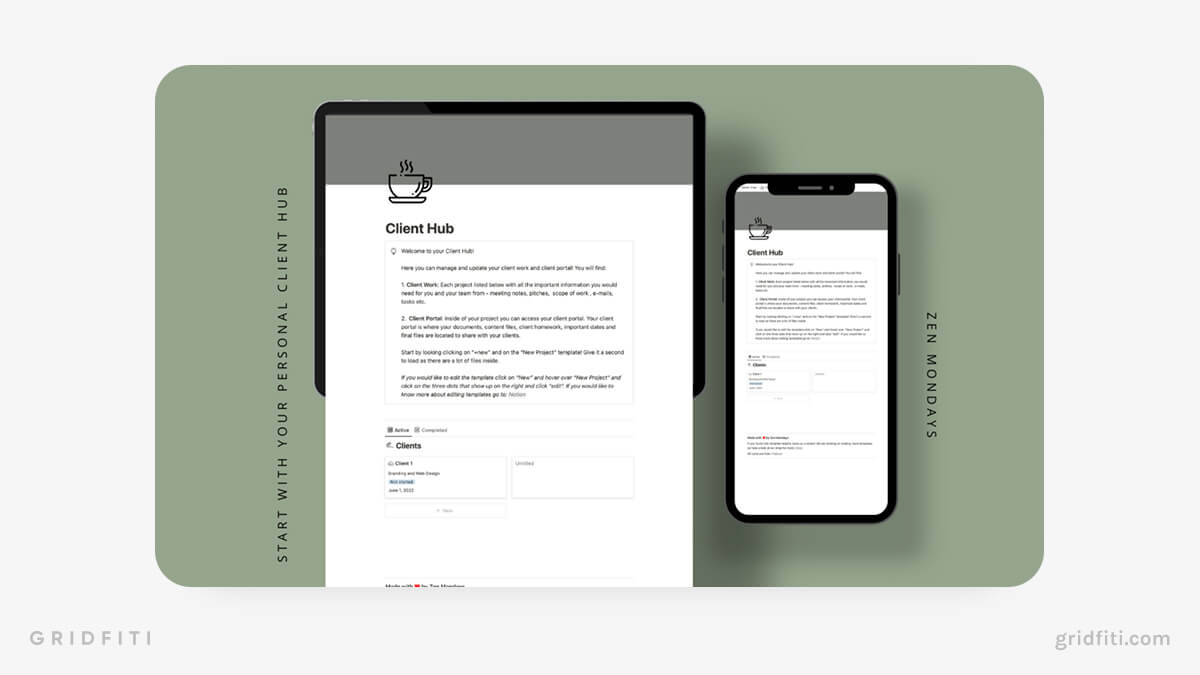 Notion Client Portal for Developers Template