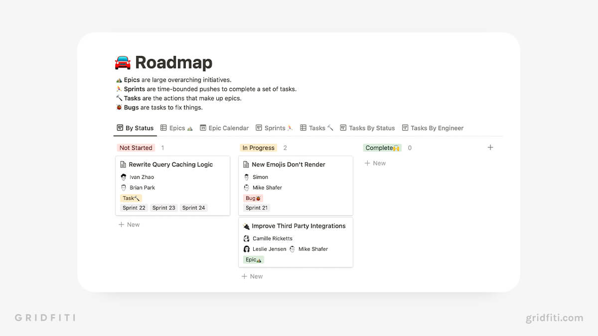 Simple Notion Coding Roadmap Template