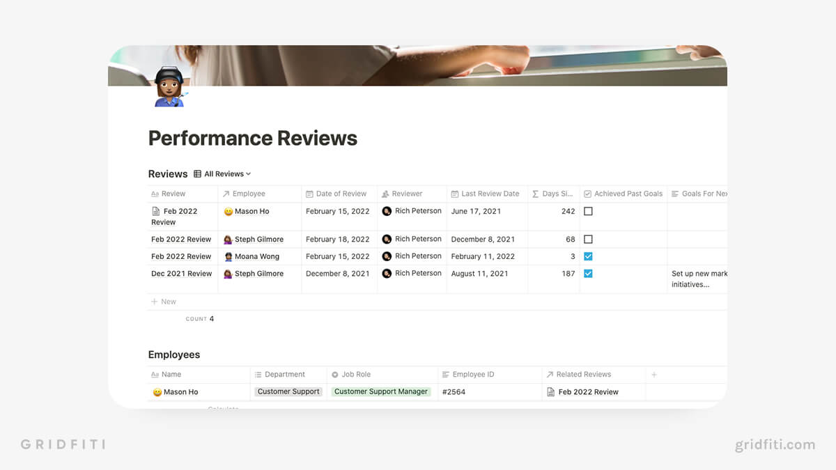Notion Performance Review Template