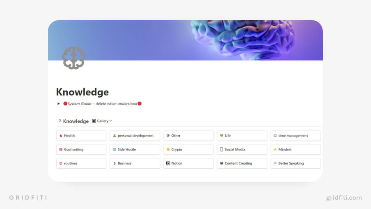 Notion Knowledge Base Template