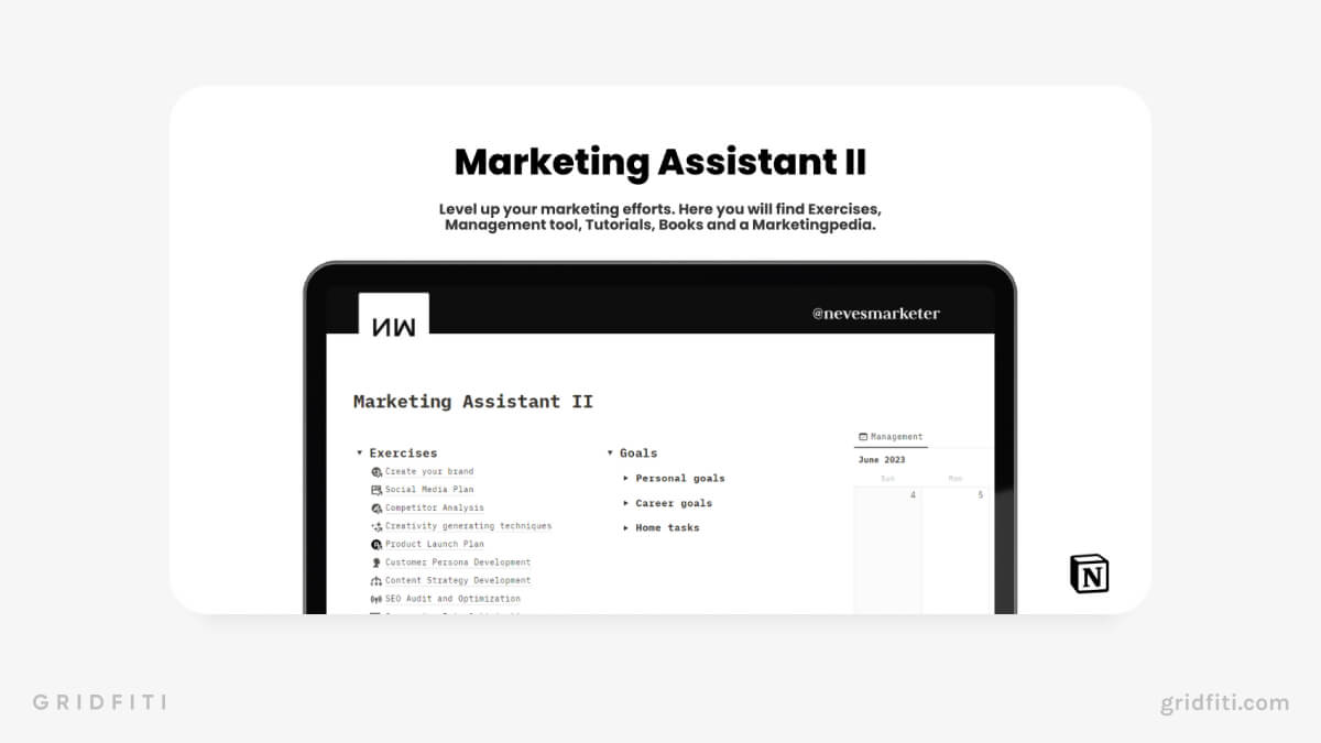 Marketing Assistant with Notion