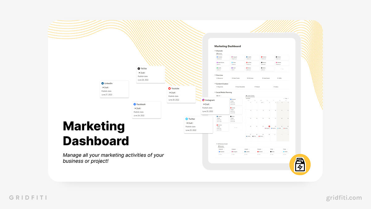 10+ Notion Marketing Templates for Strategy, Planning & More Gridfiti