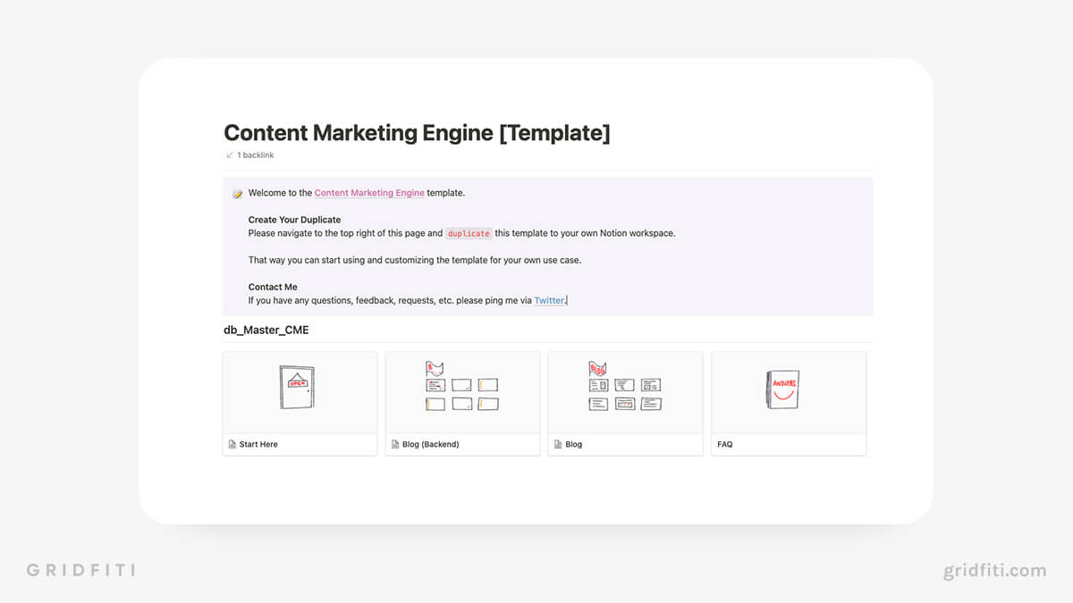 Notion Content Marketing Template