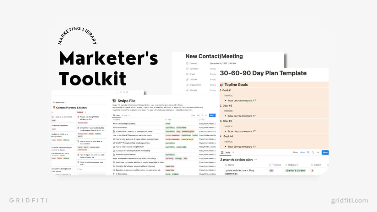Marketer’s Toolkit with Notion