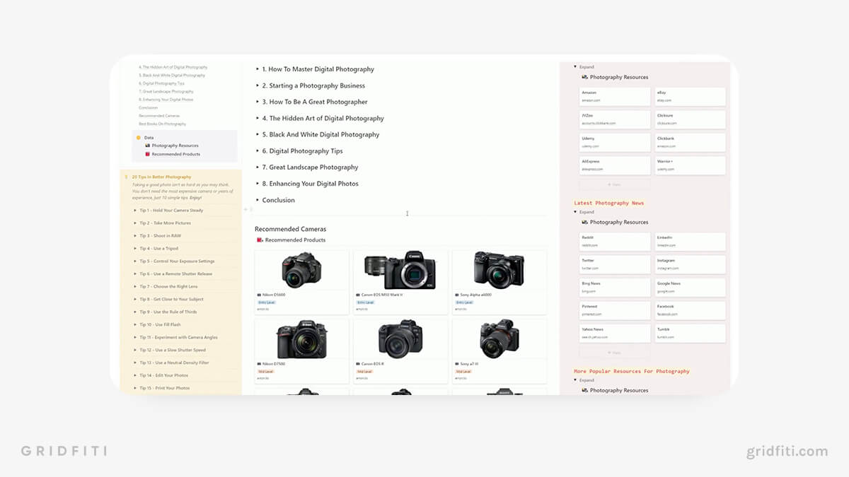 9 Notion Photography Templates for Managing Your Shoots & Business