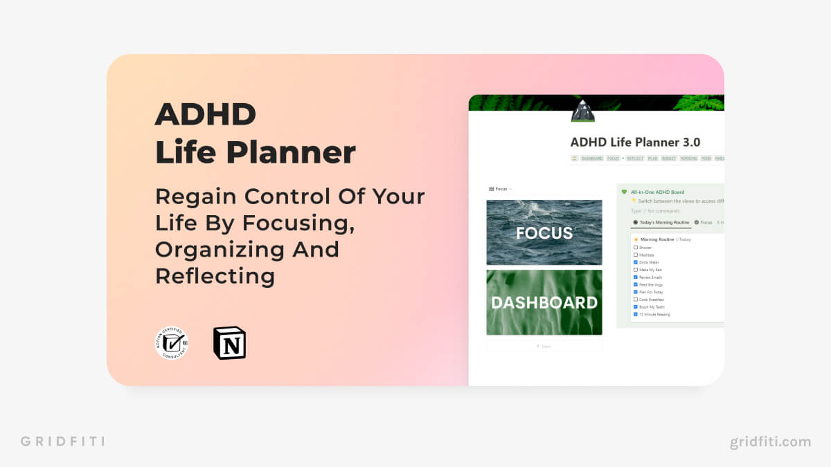Notion Planner Templates for ADHD