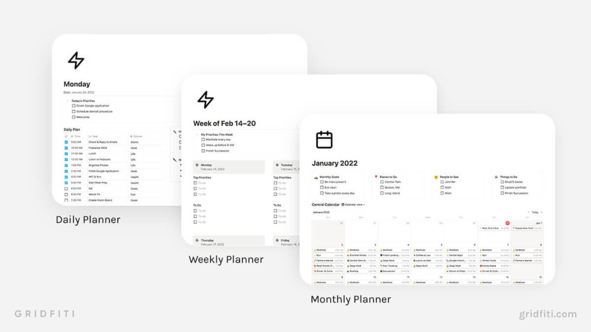 Notion Essential Planner Template