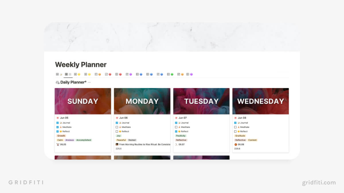 The Manifest Weekly Planner Template