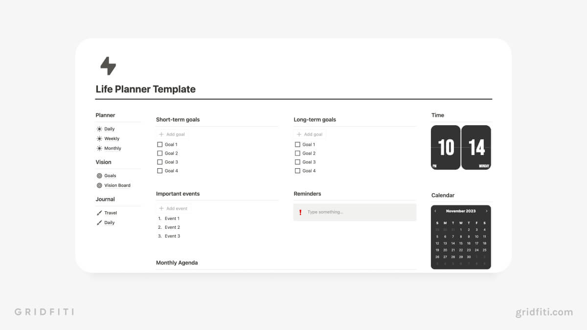 Life Planner – Time Blocking, Journal, Goals