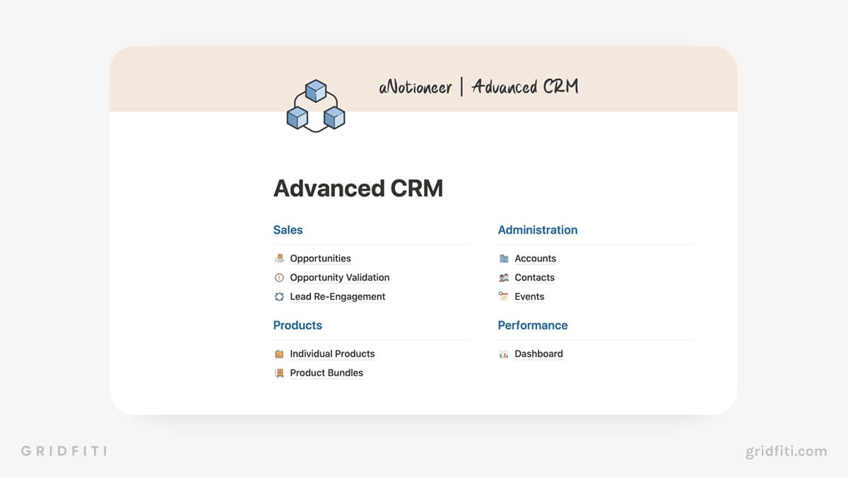 Notion Advanced Sales CRM for Businesses