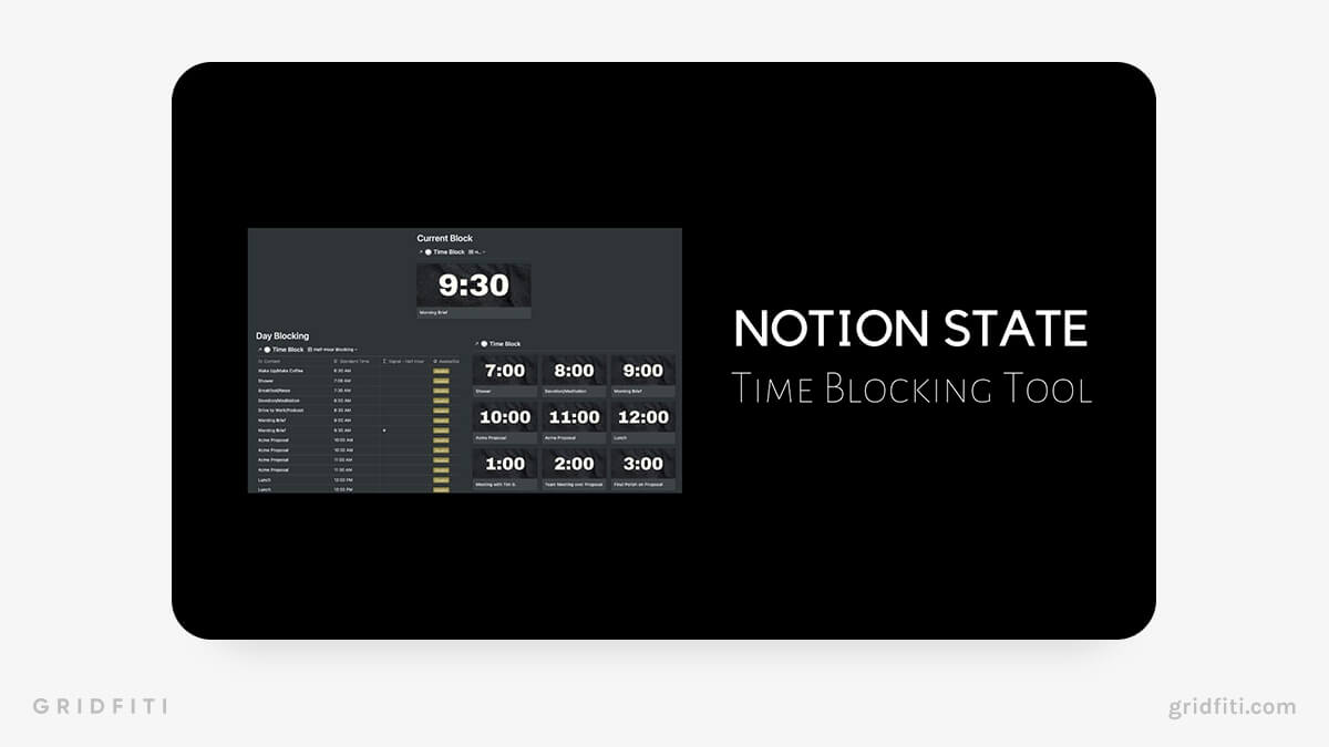 Notion Time Blocking Tool