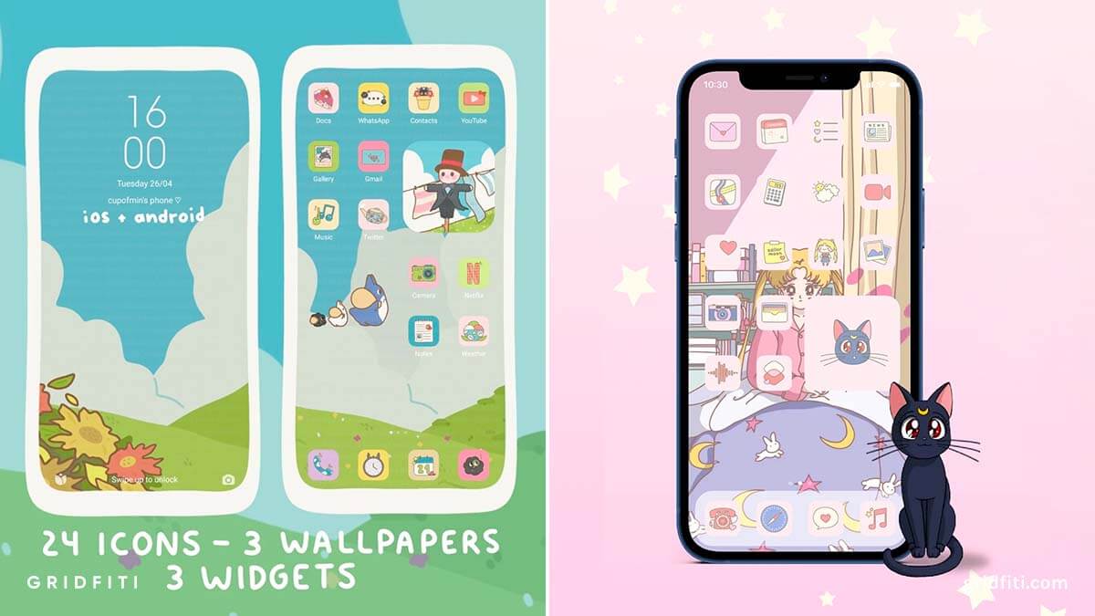 45 Cute Anime Animal App Icons iPhone Theme Ios Icon Pack 