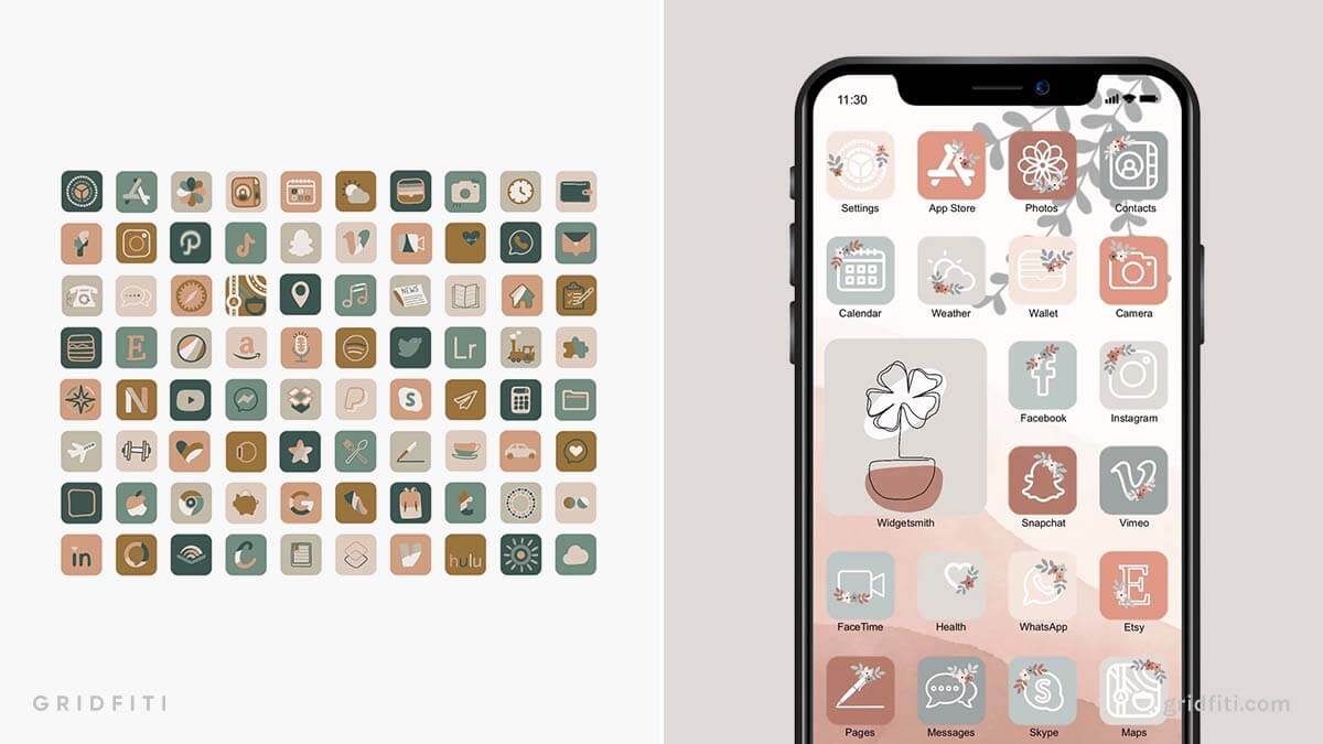 Emo Aesthetic App Icons iPhone - Emo App Icons iOS & Android ⛓