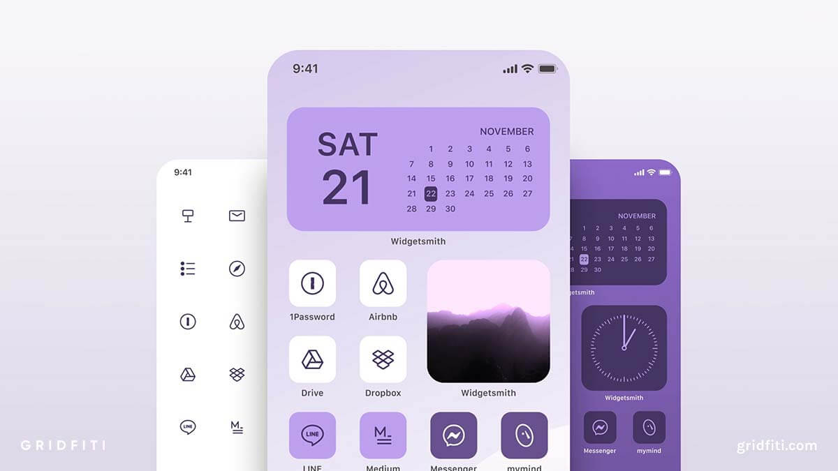 Purple Aesthetic App Icons