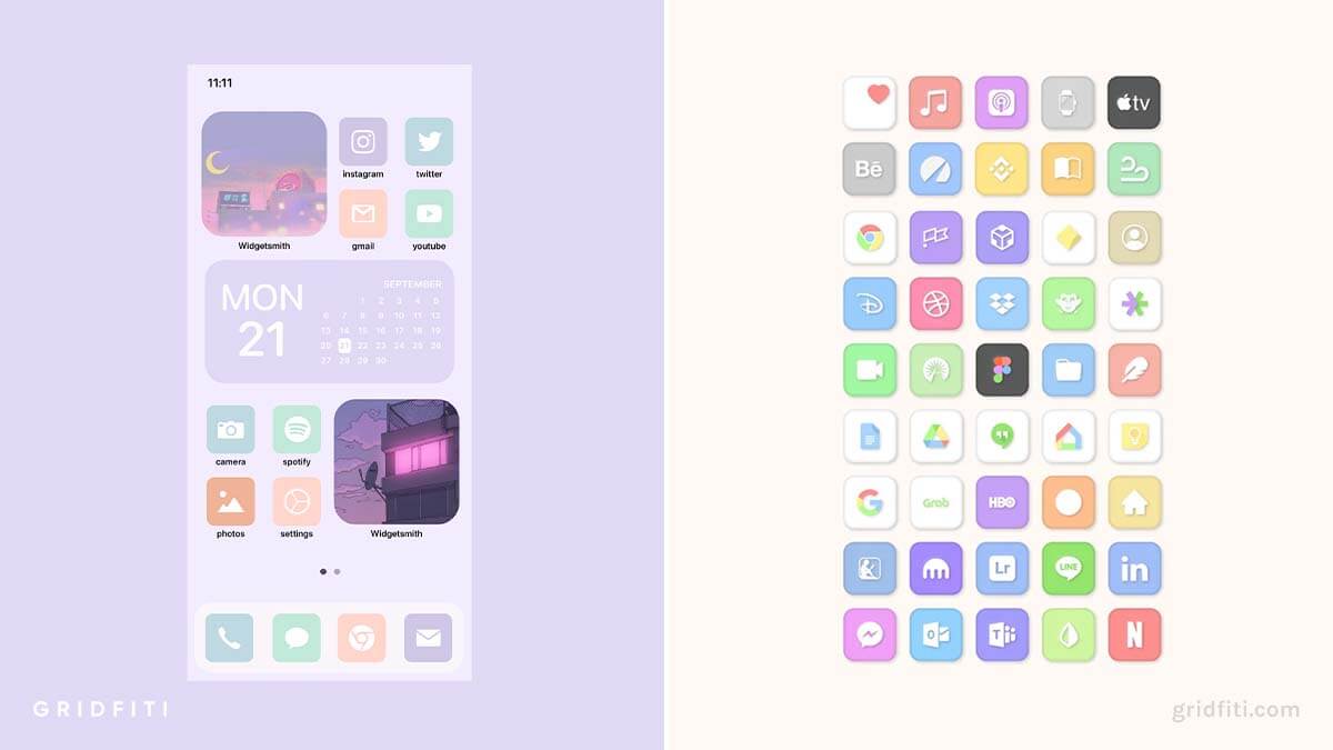 Pastel Aesthetic iOS App Icons