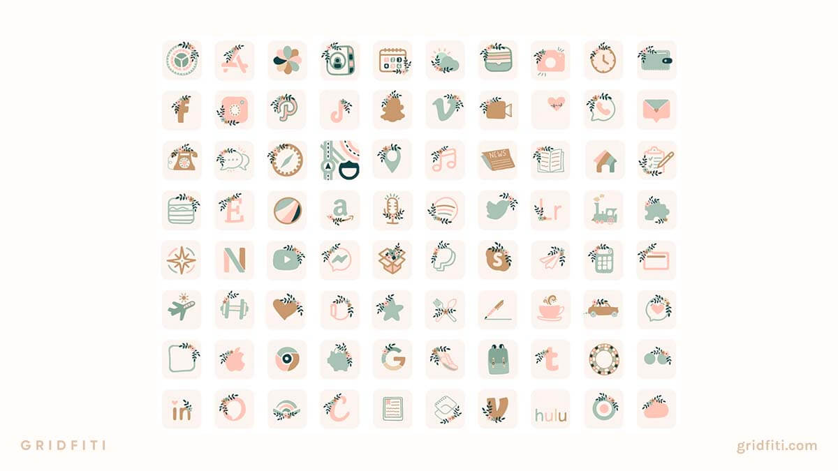 Boho Love App Icon Theme Pack