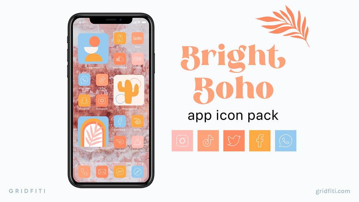 Bright Boho App Icons