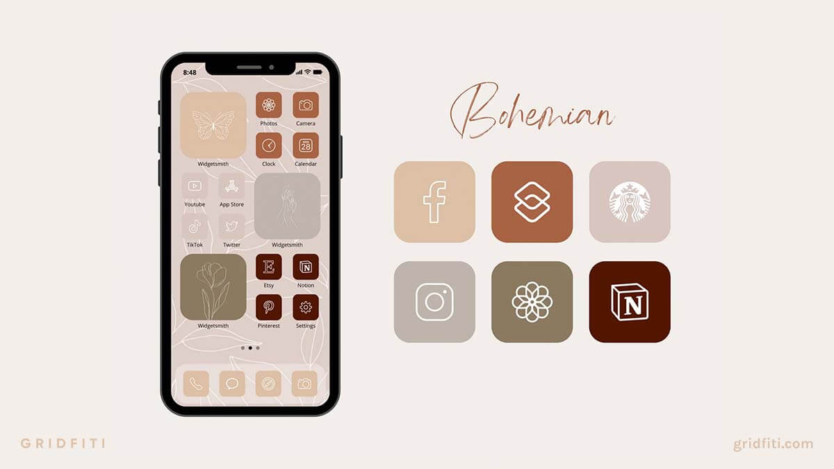 Minimalist Bohemian Icon Set