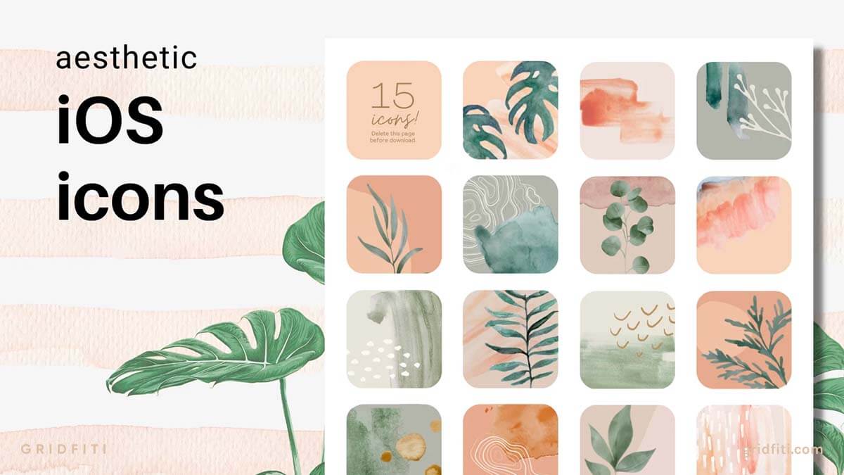 Watercolor Bohemian App Icons