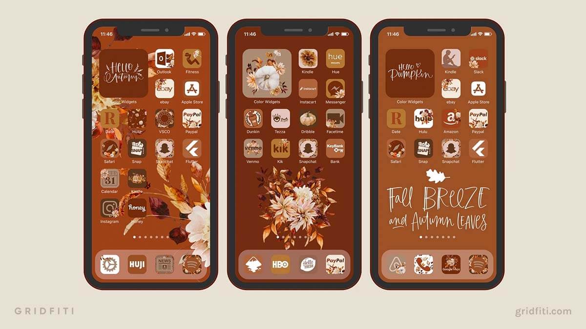 Boho Autumn App Icons