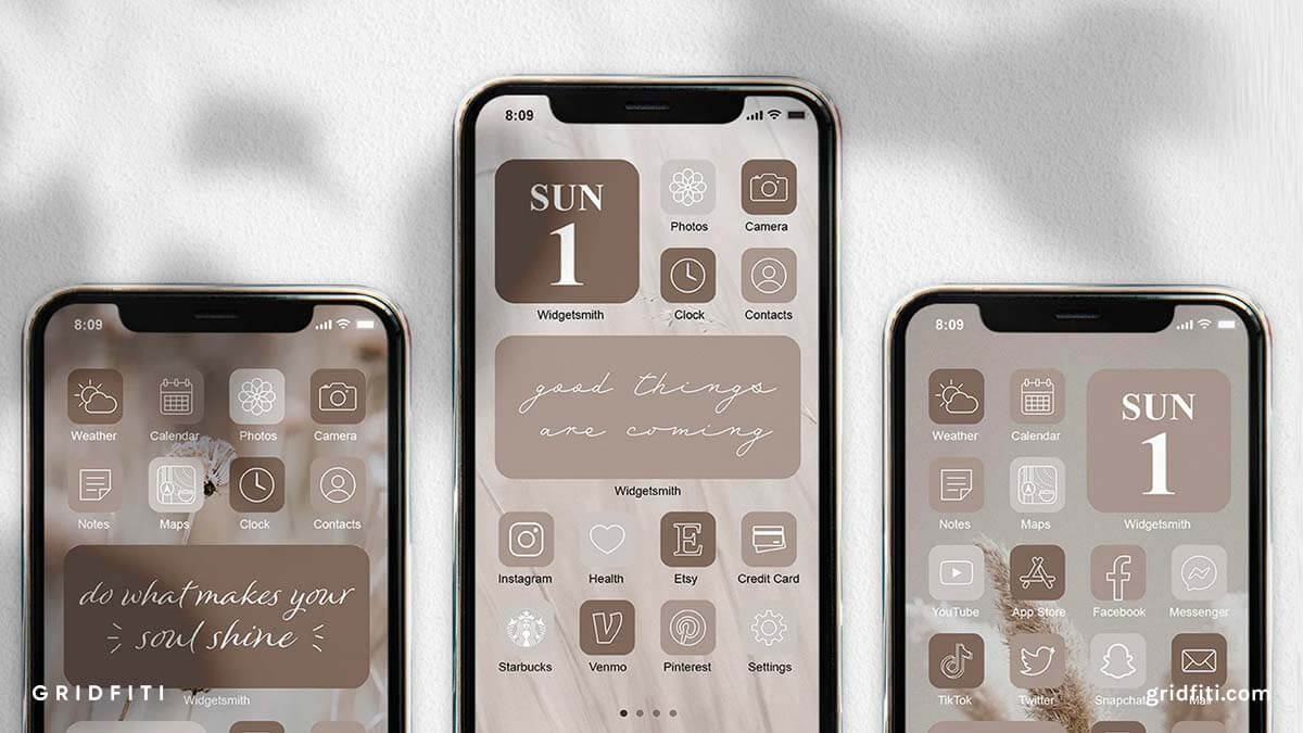 Boho Brown App Icon Set