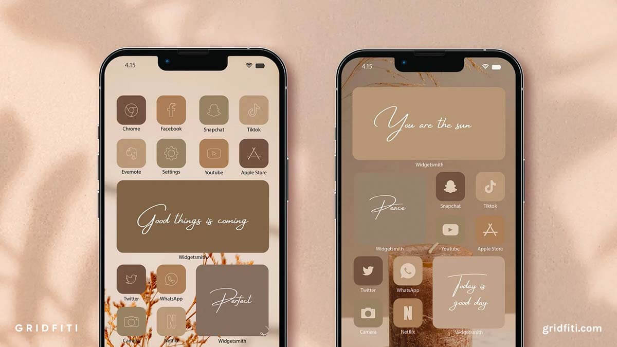 Earthy Brown App Icons