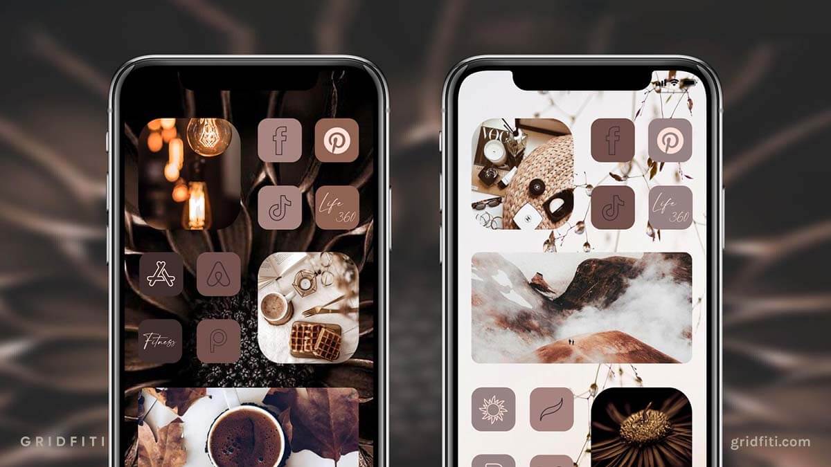 Natural & Earth Brown App Icons