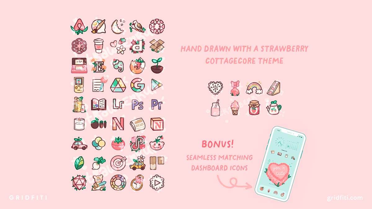 Berrycore Kawaii Icon & Wallpaper Pack