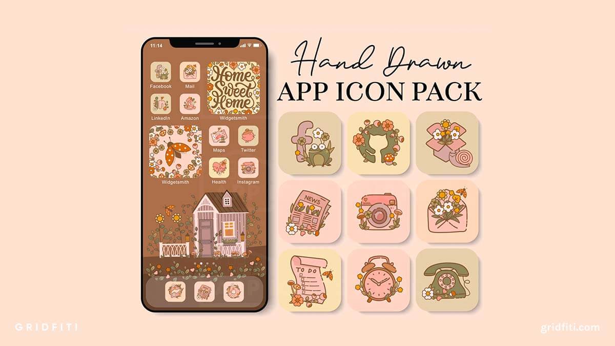 70 Kawaii Cute IOS 14 App Icons Ios 14 Aesthetic Covers 