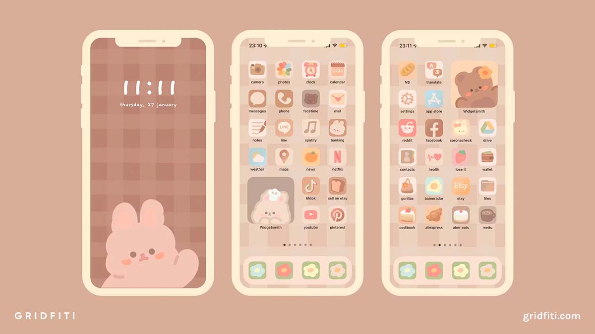 Cute Purple Ios Icons Kawaii Cats Icon Bundle App (Instant