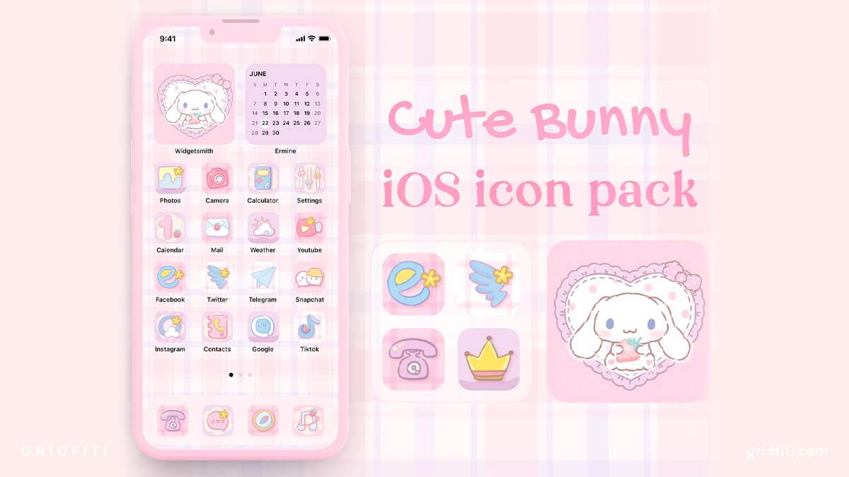 Cute Bunny Cinnamoroll App Icons