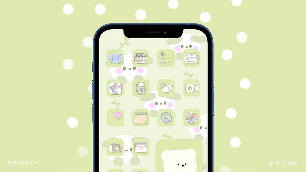 100 Cute Kawaii Cat Ios Icons Pack iPhone Theme App 