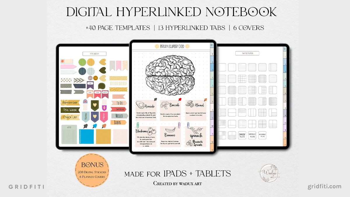 Minimal GoodNotes Digital Student Notebook Template