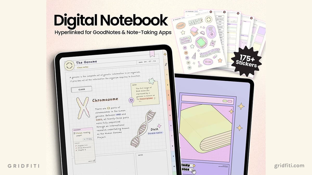 Goodnotes Template Kit, Digital Planner for Note Taking, Organize,  Journalling, and More. Premed, Ochem, Student, Hexgrid, Cornell (Download  Now) 