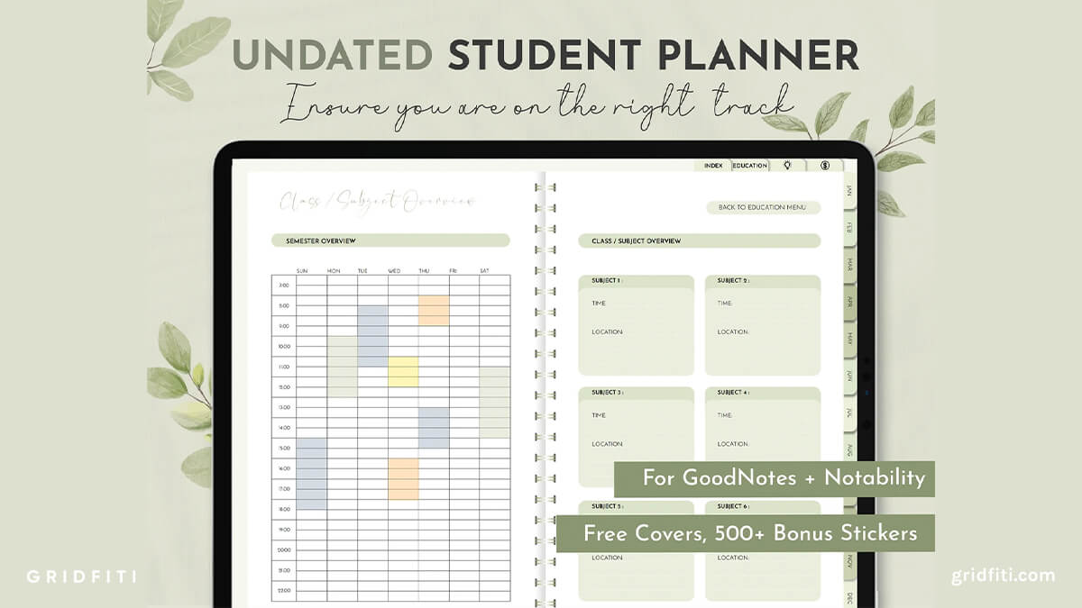 homework template goodnotes