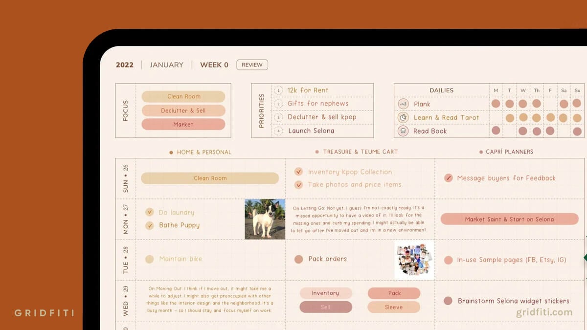 Boho Aesthetic Digital GoodNotes Planner for Students