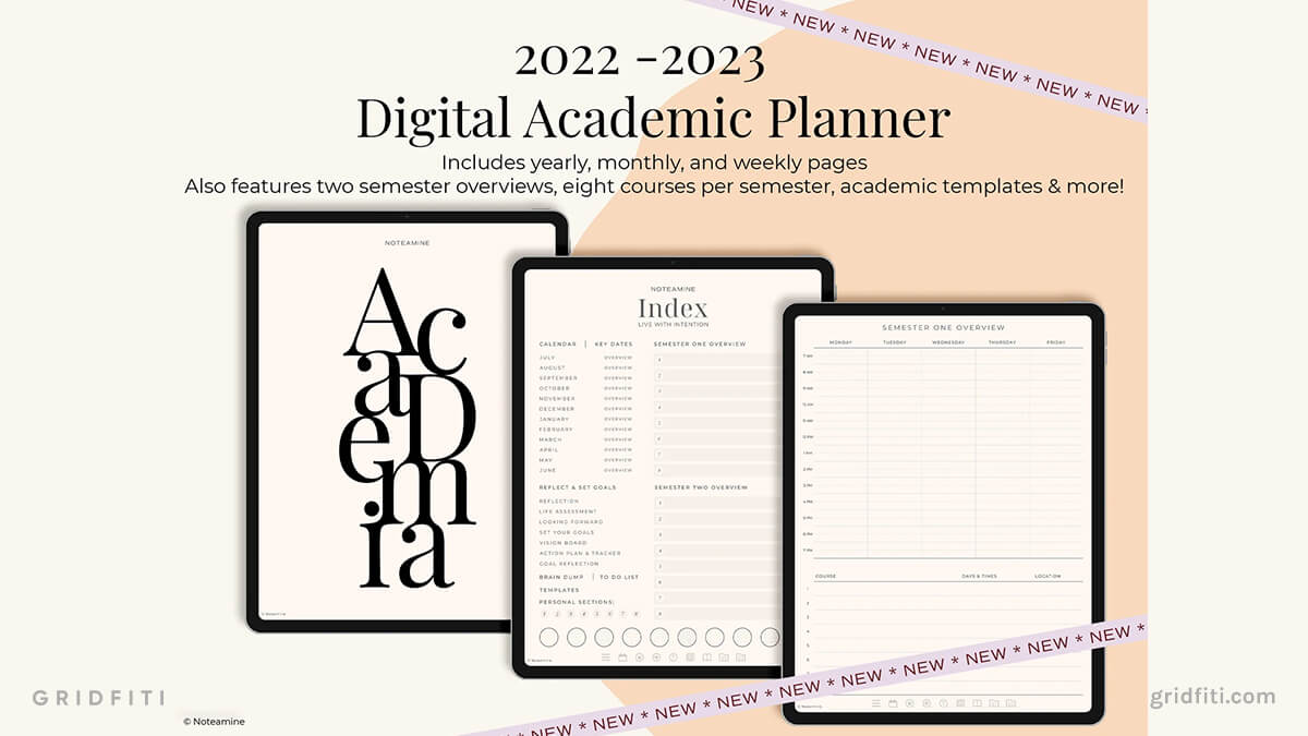 Soft Beige Digital Student GoodNotes Planner Template