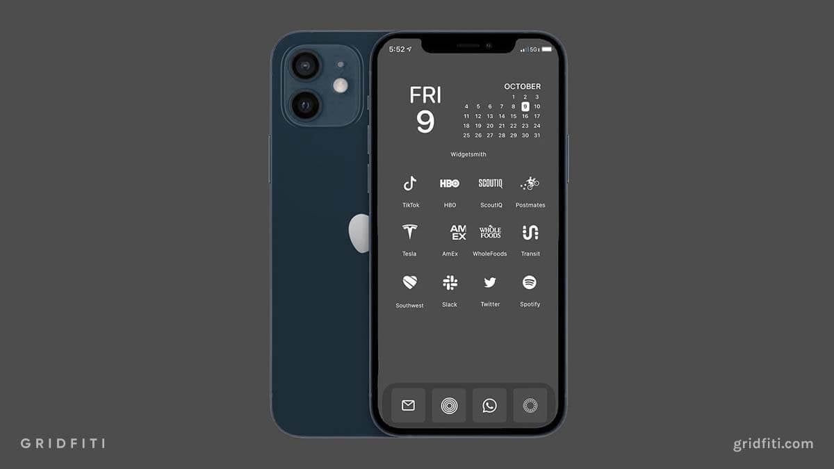 Minimal Gray App Icons