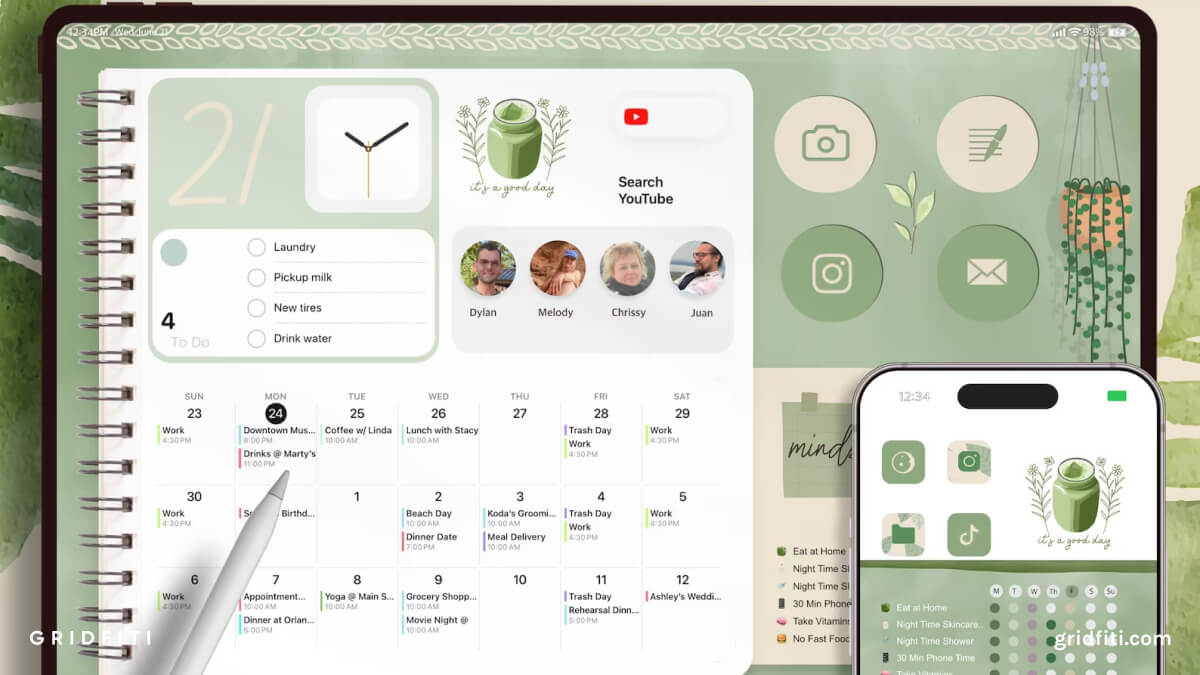 Matcha Latte iOS App Icons & Theme Kit