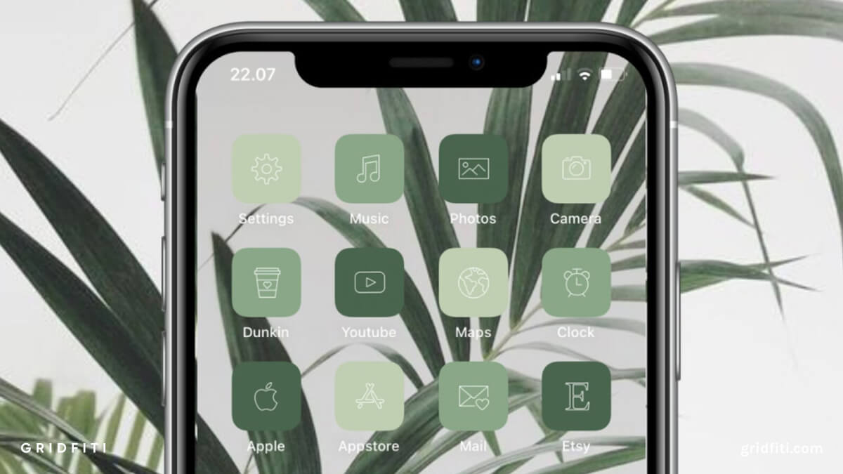 Minimalist Green App Icons