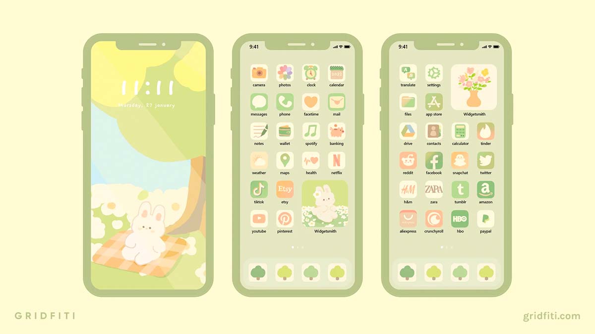 10+ Green App Icon Packs for iOS 16 (iPhone & iPad) | Gridfiti