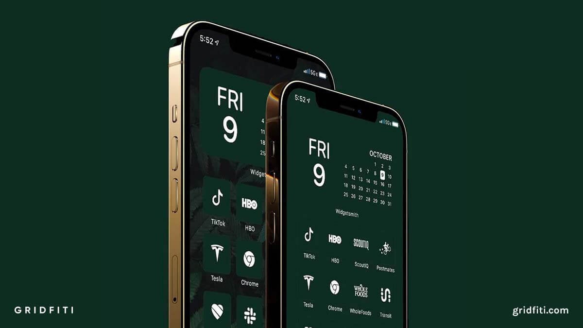 Dark Green App Icons
