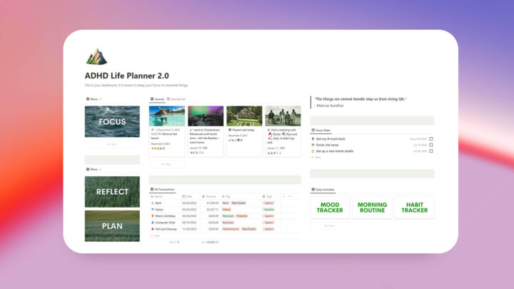 Notion ADHD Templates