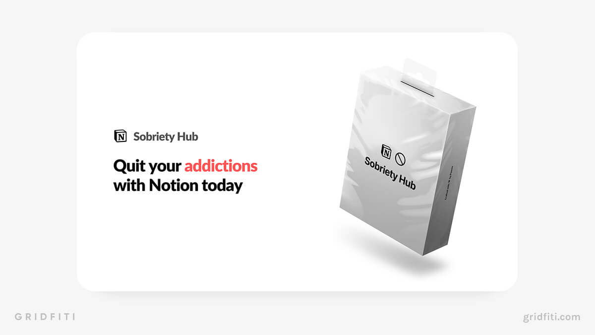 Notion Addiction & Sobriety Template